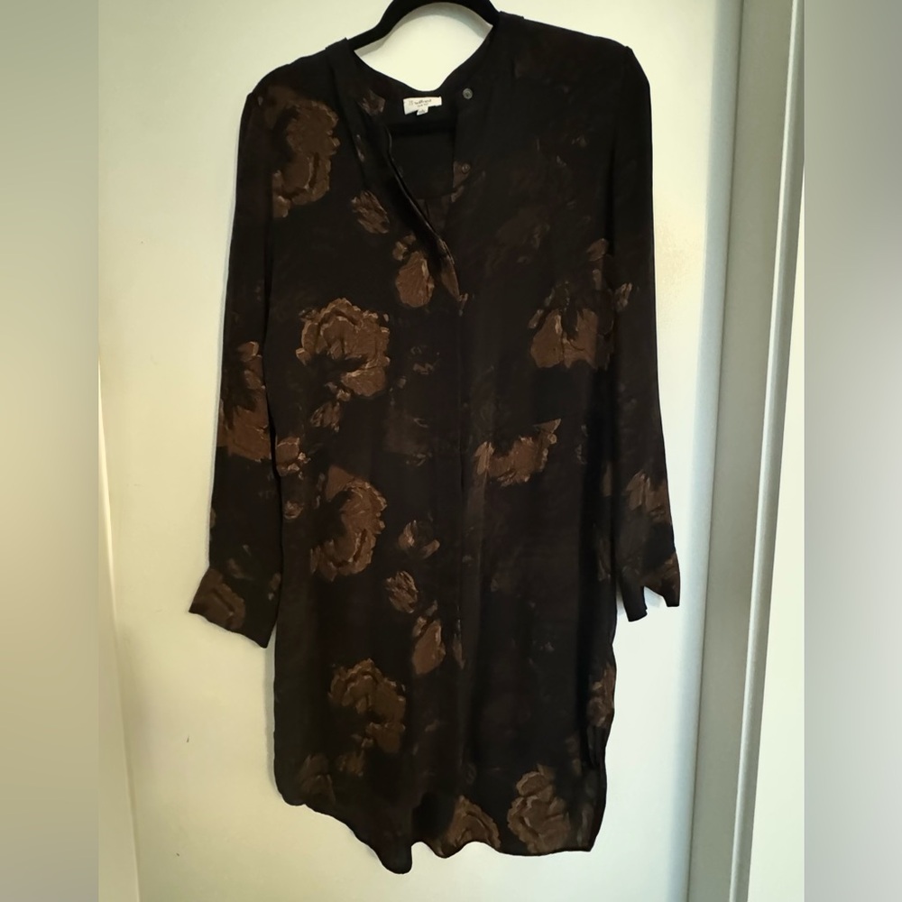 Aritzia | Woman’s Wilfred 100% Silk Bossut Dress | Floral | Long sleeved | US - Picture 3 of 8